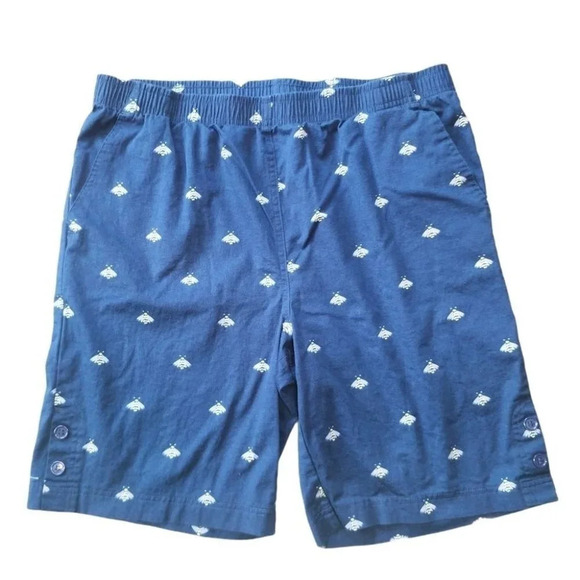 Tradition High Rise Mom Cotton Shorts, Bees, 14 - Picture 1 of 6